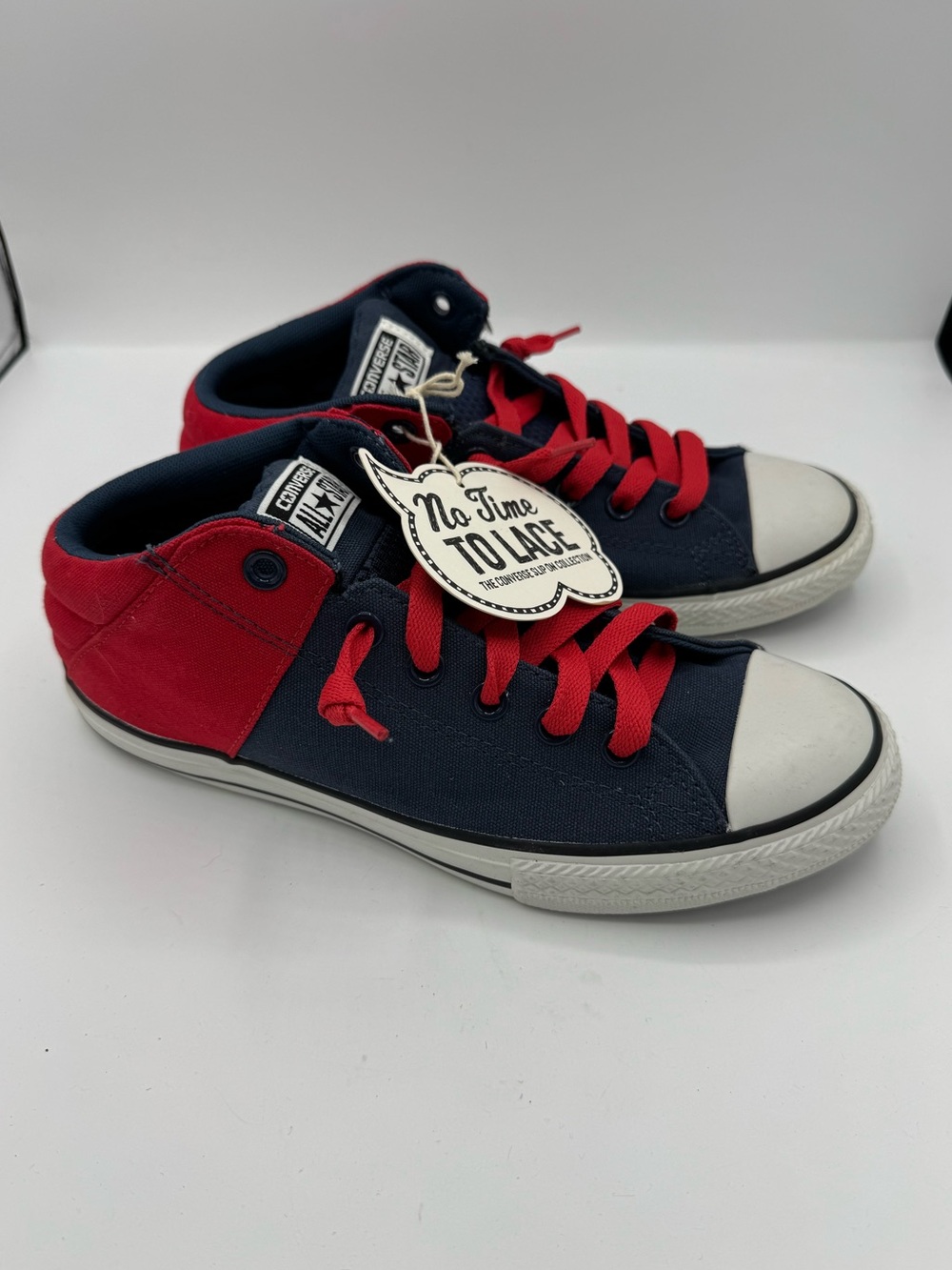 Converse All Star Alex Mid slip-on no tie sneakers junior kids size 6 NEW